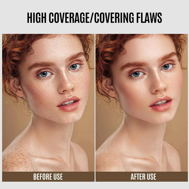 1Pcs Liquid Foundation Long Lasting Full Coverage Matte Cream CC Foundation Makeup Concealer Natural Liquid Base Moisturizing