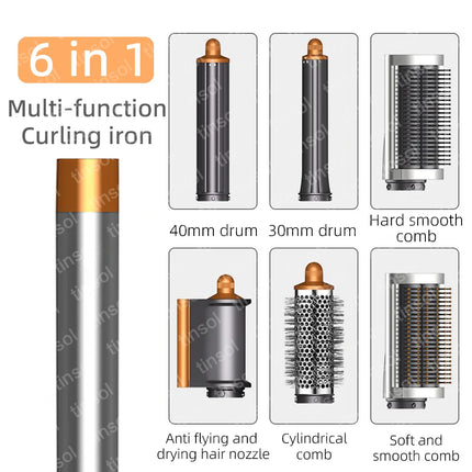 7-in-1 Multi-Function Hair Dryer & Styling Tool Curling Iron Hot Air Curling Brush Curling Barrel Professional Straightener