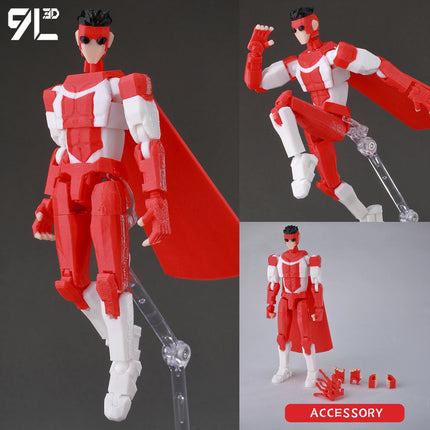 9L3D Printed Indomitable Hero Tech Jacker Lucky13 Action Figure Dummy13 Multi-Jointed Collectible Model Toy T13 Birthday Present