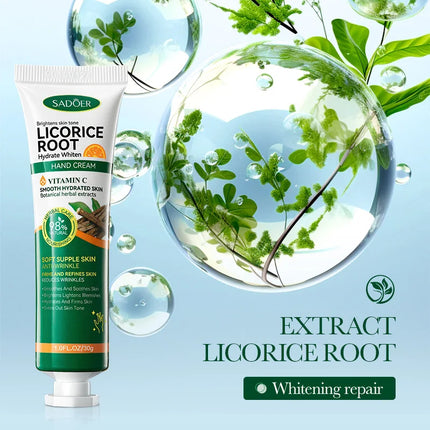 3/5pcs SADOER Licorice Root Vitamin C Hand Cream Hydrate Moisturizing Whiten Skin Remove Blemish Anti Wrinkle Hand Lotion 30g