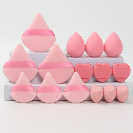 Multi Effect 15 Piece Set 3 Loose Powder Puffs&3 Mini Loose Powder Puffs&3 Medium-Sized Eggs&3 Mini Eggs&3 Air Cushions. Founda