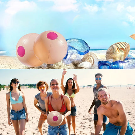 Novelty Beach Balls Funny Beachball Inflatable Swimming Pool Toys for Games Adults Kids Party Blow Up Luau Decorations Favors