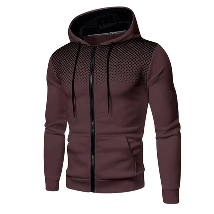 2023 Zipper Men Jackets Autumn Winter Casual Fleece Coats Bomber Jacket Scarf Collar Fashion Hooded Male Outwear Slim Fit Hoody