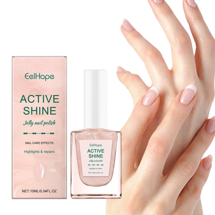 Jelly Nail Polish Glittery Pink Nails Decoration Varnish Art Semi Permanent Manicure Soak Off Nail Supplies Base Coat Clear Gel