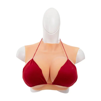 Huge Silicone Breast Forms Plate for Crossdresser Trans Cosplay Transgender with Nipple Areola Fake Boobs Bodysuit Shakeing