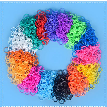 600Pcs Refill New Loom Rubber Bands Bracelet for Kids Hair Rubber Loom Bands Make Woven Colorful Necklace DIY Toy Children Gift
