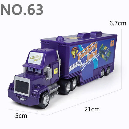 Pixar Cars Truck Storm Jackson Model Car 1/55 Die Casting Container Trucks Racing Toys Children's Birthday Gifts Collectibles