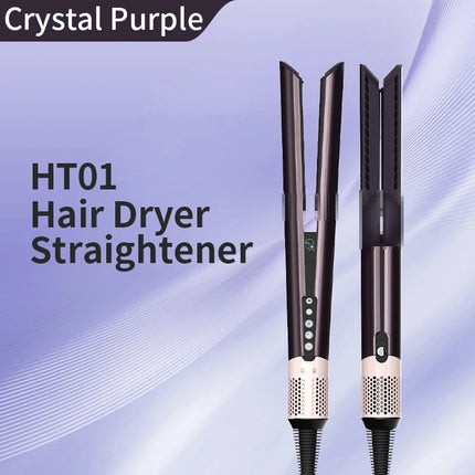 New Model Hair Dryer Straightener Ht01 Dual-Use 2-in-1 Negative Ion Smooth Styling Multifunctional Hair Straightener