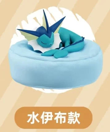 Original Pokemon Eevee Sleeping Position Series Blind Box Sylveon Umbreon Flareon Jolteon Anime Backpack Decoration Model Toy