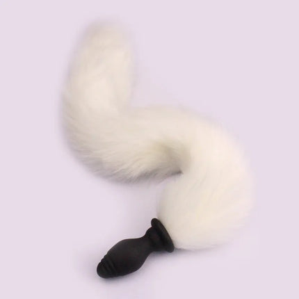Fox Tail Anal Plug with Remote Control Vibrating - Faux Fur & Silicone Role Play Adult Toy Multi-Color BDSM Sex Toys for Couples