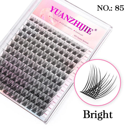 12lines Super Fluffy YUANZHIJIE DIY Eyelashes Cluster Individual lash Bunches Premium Material Multi Pointed Natural Eyelash