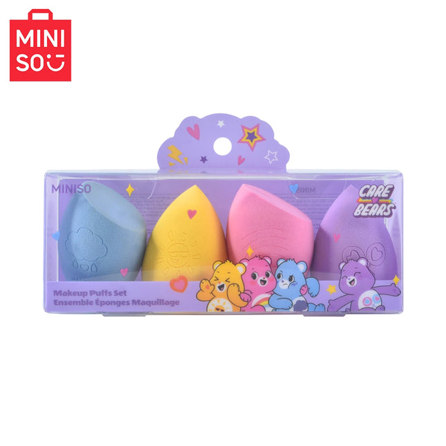 MINISO Love Bear Series Makeup Powder Puff Set, Wet and Dry Dual Use Makeup Egg, Durable and Easy to Apply