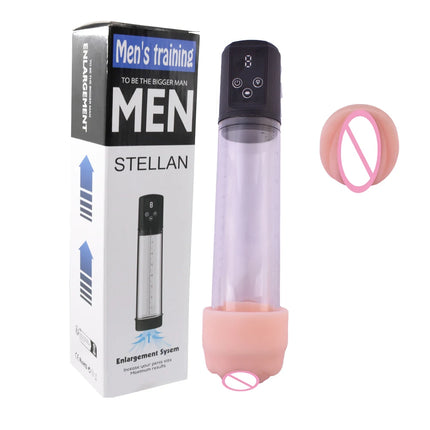 Electric Penis Enlarge Vacuum Pump Adult Sex Toys for Men Dick Erection 9 Pressure Pocket Pussy Rechargeable Male Masturbator