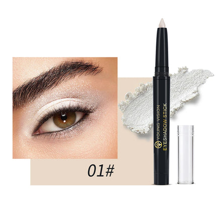 YOUNG VISION 12 Color Eyeshadow Stick Waterproof  Pearl Shimmer cream formula easy to color fine and smooth Woman makeup