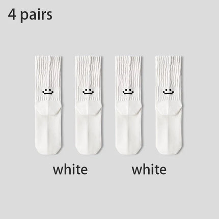 4 Pairs Men's Cotton Work Socks Cushioned Long Running Breathable Ankle Crew Socks  Casual Socks for Men Cycling socks