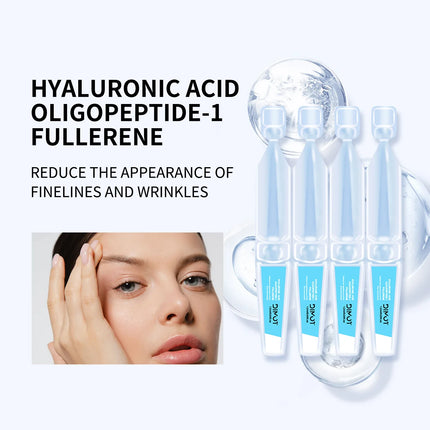 3% Hyaluronic Acid & Fullerenes Serum 30Vials - Deep Hydration for Skin Plumping, Radiance & Lines Appearance Care.