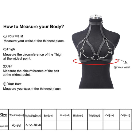 Strap PU Leather Bra Harness sexy Leather chest harness party outfit harness belt Leather chest harness for women