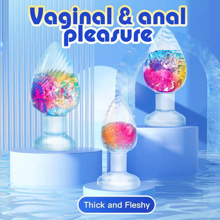 Liquid Silicone Anal Plug Smooth Soft Easy To Clean Anus Plug Rainbow Jelly Butt Plug Dildos Adult Sex Toys Couples Adults Game