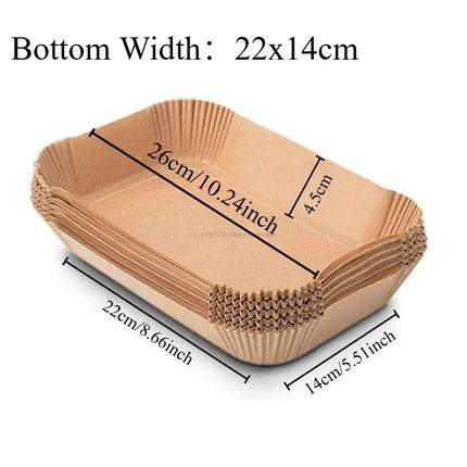 Square&Round&Rectangle Disposable Baking Paper Hot Air Fryer Paper Airfryer Cooking Baking Reusable Oven Food Waxed Paper Foil