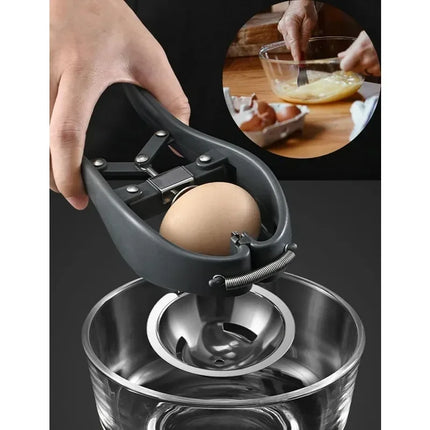 Automatic Egg Cracker Stainless Steel Egg Separator for Raw Egg White Separator Egg Opener Easy Eggshell Cutter Kitchen Gadget