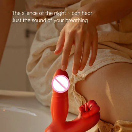 Heating Dildo Tongue Masturbation Vibrator App Control 9 Clitoral Licking Thrusting Modes G-Spot Sex Toys for 18+ Women Couples