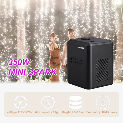 Mini 350W Cold Spark Machine DJ Effects Remote Stage Equipment Party Fountain Spark Machine DMX Control Disco Wedding Event