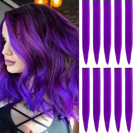 10 pieces of hanging ear dyeing, color clips, hair extensions, chemical fiber synthetic wigs, traceless hair extensions