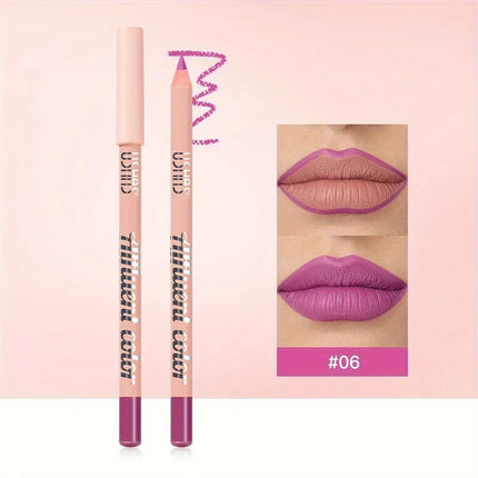 8 Color Waterproof Lip Liner Pencil Long Lasting Natural Lipliner Pen Red Contour Tint Sexy Dark Red Pink Matte Lipstick Pencil
