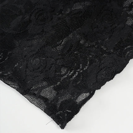 Spring/Summer 2025 New Arrival Women's Y2K Style Sleeveless Lace-Trimmed Fitted T-Shirt Lace-Tie Plain-Colour Tank Top