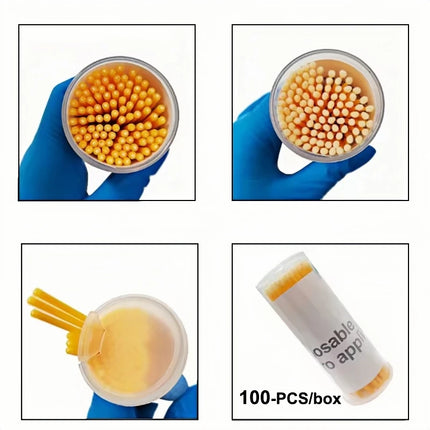 100 Pcs Disposable Spiral Handle Microbrush Mascara Wands Micro Brush Applicator Lashes Brushes Eyelash Extension Makeup Tools