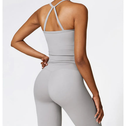 Women Cross Back Yoga Sports Bra Breathable Shock Proof Gym Workout Fitness Push up Top Yoga Running Active Sportswear Vest Bra