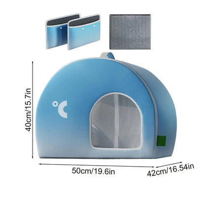 2026 Pet Cooling House Cats Ice Shelter Foldable Cooling House Weatherproof Large Pet Home High-Efficiency For Park Garden