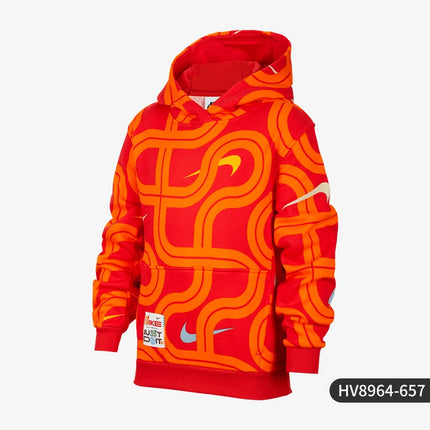 Nike Official Genuine Sportswear Club Large Kids Hooded Warm Sweatshirt HV8964-657
