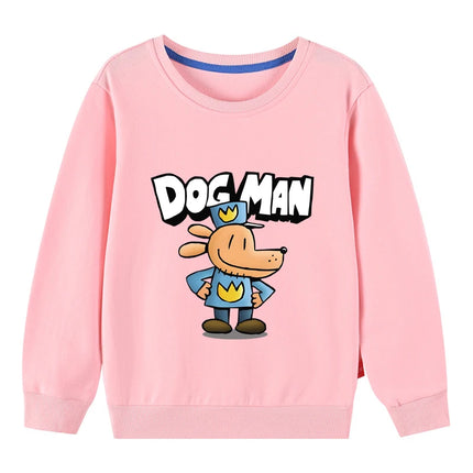 Dogman Kids Sweatshirt Autumn Children Funny Cartoon Dog Man Long Sleeve Tops Boys Anime Fashion Hoodie Girl Casual Clothes