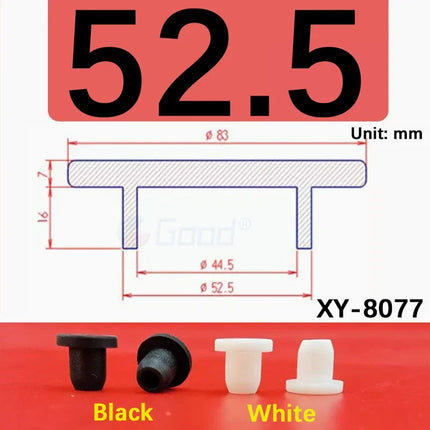 Black Silicone Rubber Hollow Stopper Plug Sealing Hole Caps Dust Plugs Pipe Tube Inserts Bungs Blanking End Cap