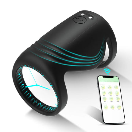 APP Control Vibrating Cock Ring For Men Clitoris Stimulation Ejaculation Delay Penis Ring Adult Supplies Sex Toy For Couples