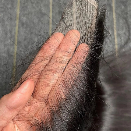 4x4 HD Transparent Lace Closure Human Hair Straight Body Wave Deep Wave Kinky Curly Lace Closure Preplucked With Baby Hair