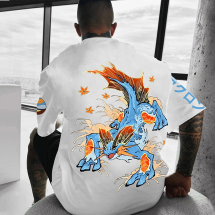 Pokémon Japanese Anime Peripheral Umbreon Short Sleeve T-Shirt Pokémon Summer Men's Fashion Breathable Sports Top