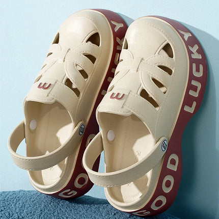 Smile Women's Sandals Popular Casual Slip-on Cave Shoes Summer New Soft-bottomed Comfortable Beach Sandals Thick-soled Slippers