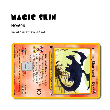 Pokemon Card Decals Credit Card Skin 2.5D HD Stickers Pikachu Game Card Decal Card Matte Film Skin Small Chip Waterproof Sticker
