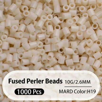 2.6mm Bulk Black&White Color Series Perler Beads Refill Pack 1000pcs Fusible DIY Art Craft Fuse Beads for Mosaic Puzzle