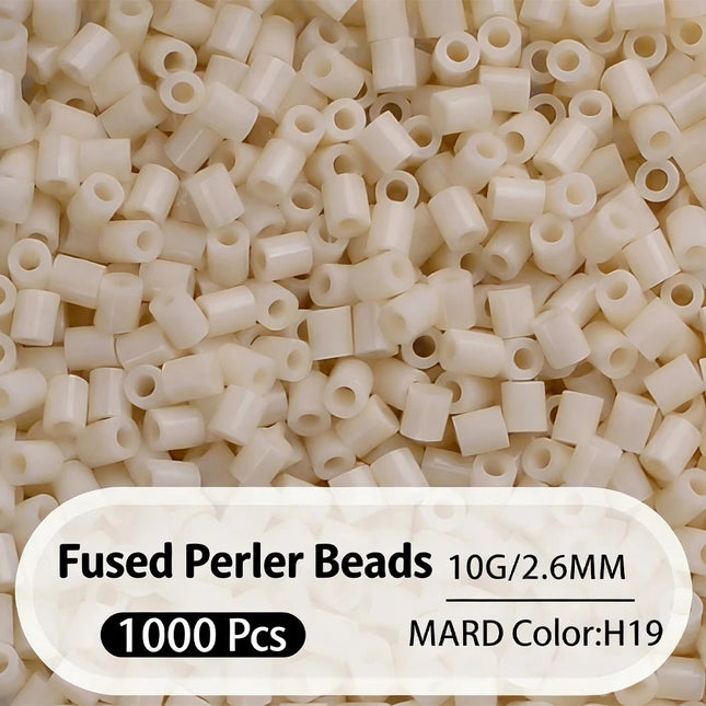 2.6mm Bulk Black&White Color Series Perler Beads Refill Pack 1000pcs Fusible DIY Art Craft Fuse Beads for Mosaic Puzzle
