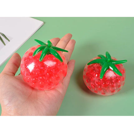 Squishy Fluid Tomato Stress Relief Squeeze Toys Slow Rising Simulation Fruit Sensory Fidget Toy Anxiety Relief Gift
