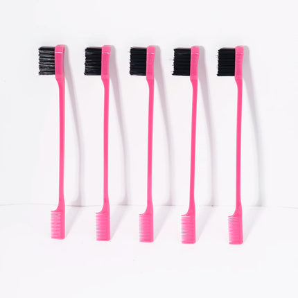 5PCS Edge Control Hair Brushes – Multiple Colors, Professional Salon Styling Tool for Real Hair Wigs