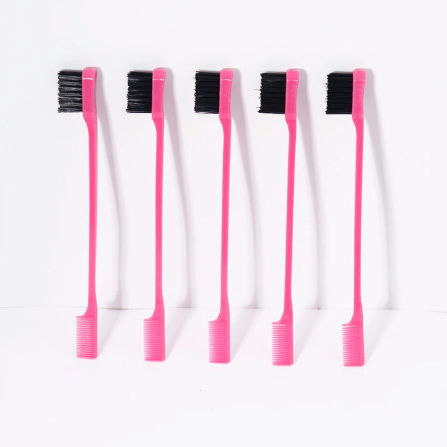 5PCS Edge Control Hair Brushes – Multiple Colors, Professional Salon Styling Tool for Real Hair Wigs