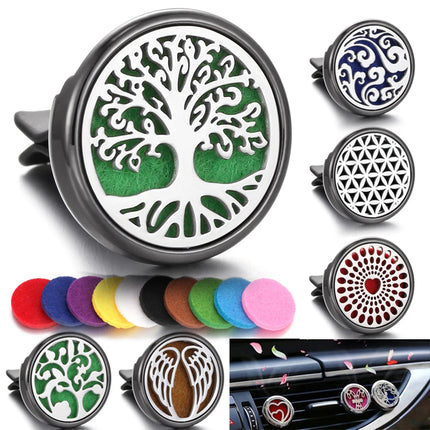 1pc Refillable Car Air Freshener Perfume Diffuser Clip, Auto Air Vent Car Interior Car Aromatherapy Diffuser With 10pcs Pads