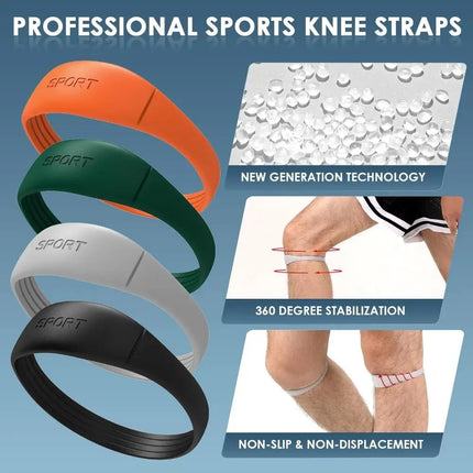 1/2PCS Silicone Knee Straps Anti-Slip Patella Tendon Protection Knee Brace Basketball Running Cycling Compression Knee Band