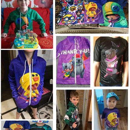 Brawling-Heros 6 To 19 Years Kids Shark T Shirts Mr.P Game 3D Boys Girls Cartoon Tops Teen Clothes