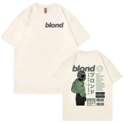 Rapper Frank Retro Graphic T-Shirt Men's Women Hip Hop Ocean Album Clothing T-Shirts Y2k Unisex Blond Fashion T-shirt