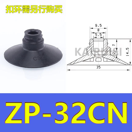 5pcs/pack ZP-C Series Vacuum Suction Cups Ribbed Robotic Suction Nozzle ZP-10/13/16/20/25/30/40/50CS/CN